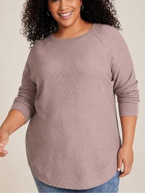 Maurices Haven Waffle Tunic Top - Mauve